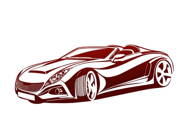 Dessin d'automobile vectoriel charismatique — Image vectorielle