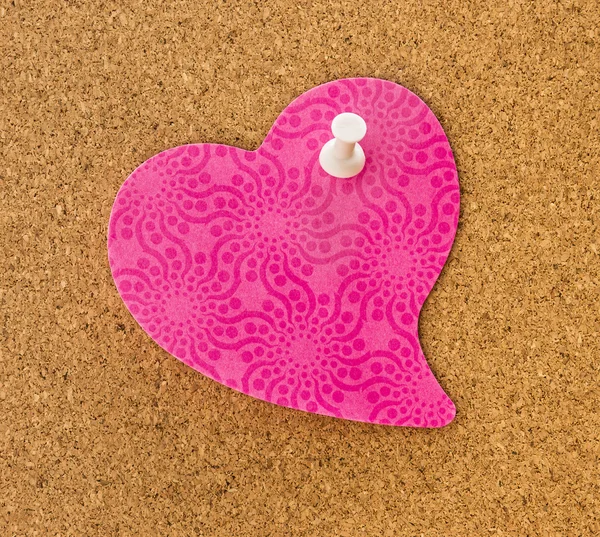 Pink Heart Memo — Stock Photo, Image