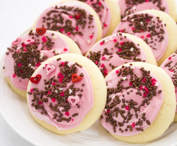 Galletas de espolvoreo rosa —  Fotos de Stock