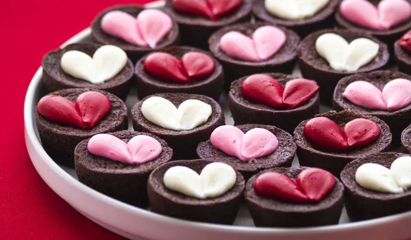 Heart Brownies — Stock Photo, Image