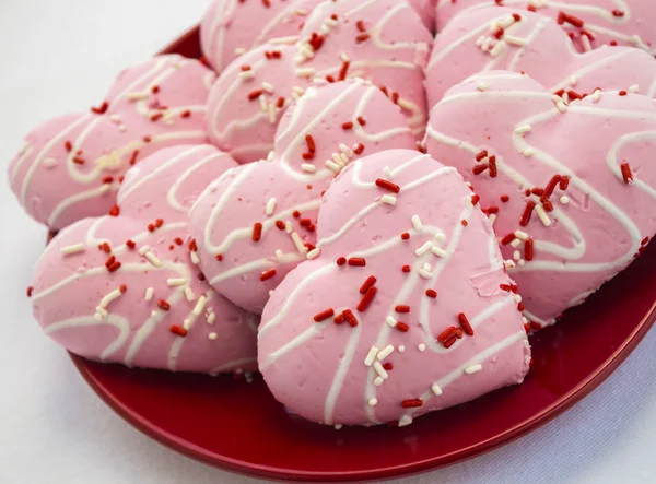 Cookies coeur rose — Photo