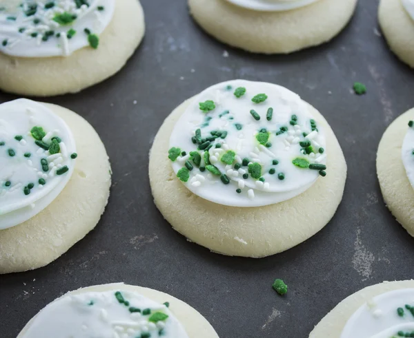 White Shamrock Sugar Cookies — Stock Photo, Image