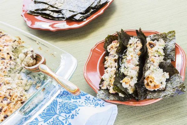 Hawaiian gebraden sushi taco 's — Stockfoto