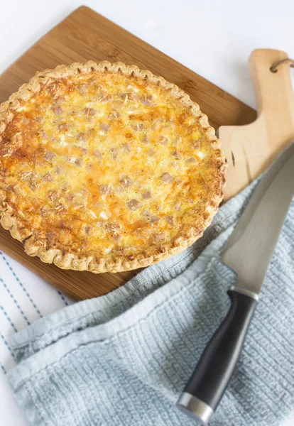 Spam And Cheese Quiche — Stock Photo, Image