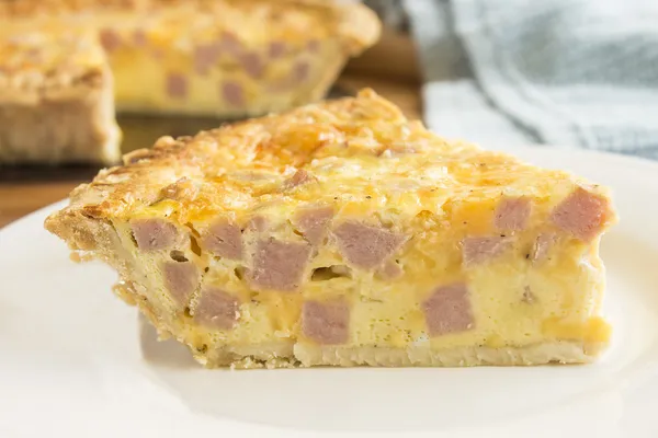 Spam And Cheese Quiche — Stock Photo, Image