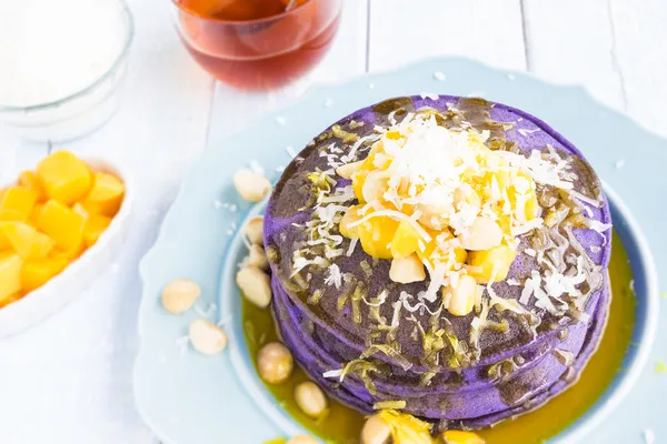 Hawaiian taro pancakes — Stock Photo, Image