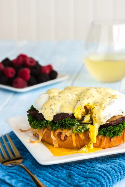 Mushroom Eggs Benedict — Stock Photo, Image