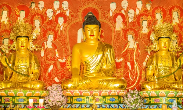 Shakyamuni, ananda en mahakasyapa — Stockfoto