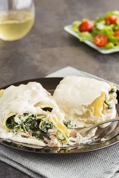 Kalua Varkensvlees lasagne roll — Stockfoto