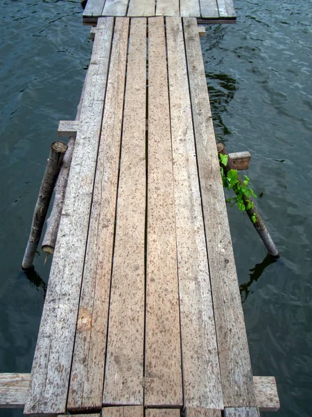 Puente Madera Río Verano — Foto de Stock