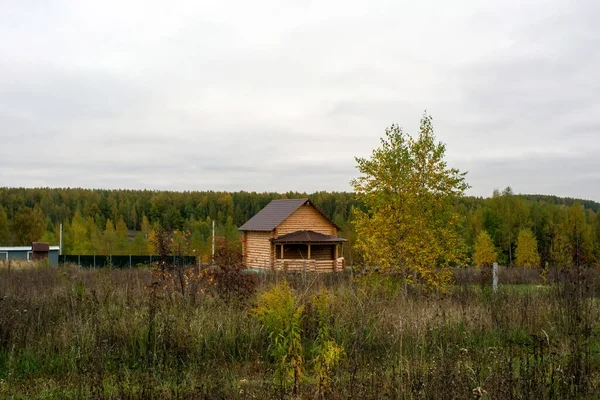 曇り空の秋の日ロシア中央部の風景 — ストック写真