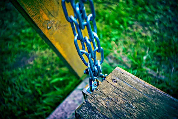 Cadena Columpio Rural Lomografía — Foto de Stock