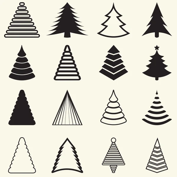 Weihnachtsbäume — Stockvektor