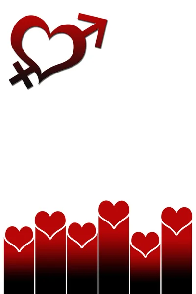 Romantic Heart Vertical — Stock Photo, Image