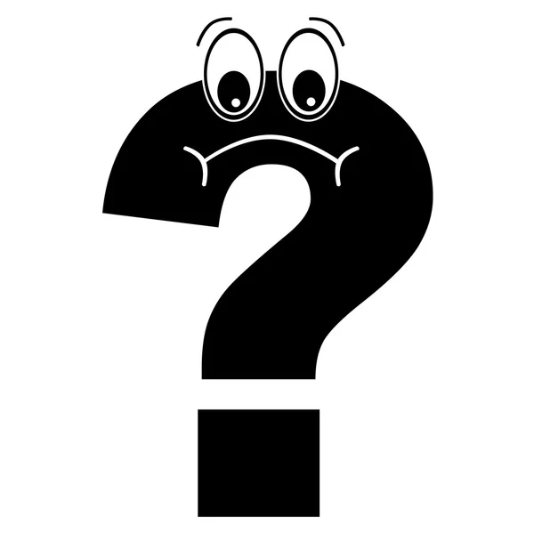 Confused and Sad Question Mark — Stock Photo, Image