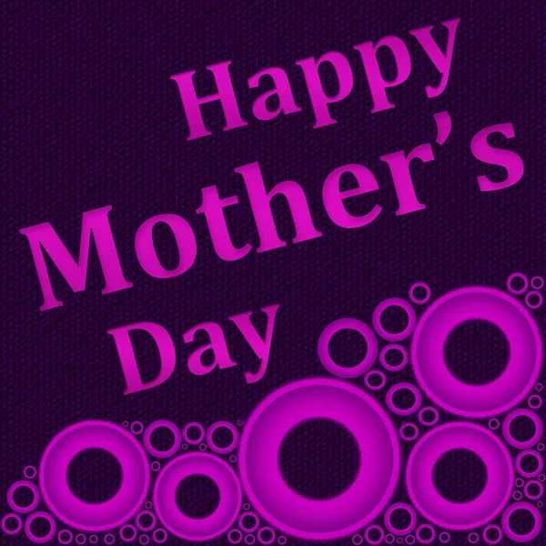 Mothers Day - Purple with Pink Circles — Stock Photo, Image