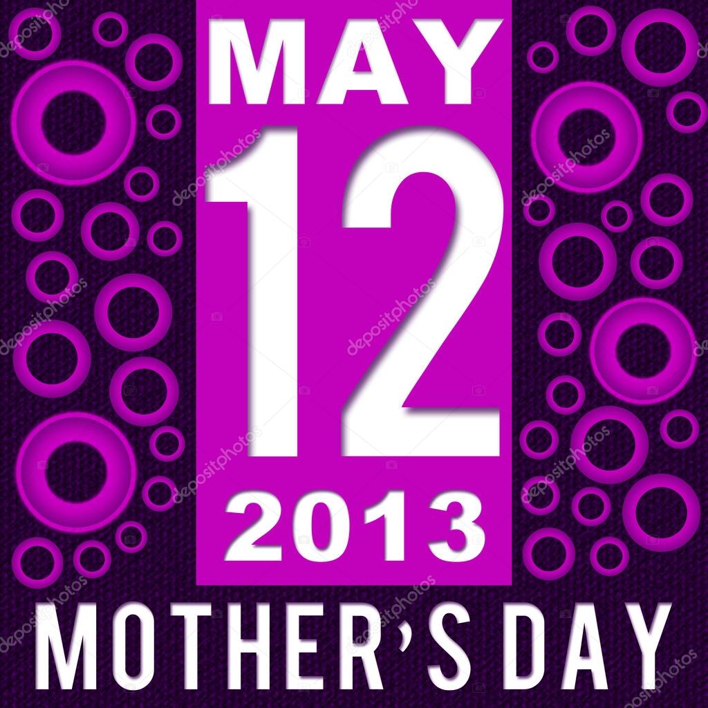 Mothers Day - Purple with Pink Circles