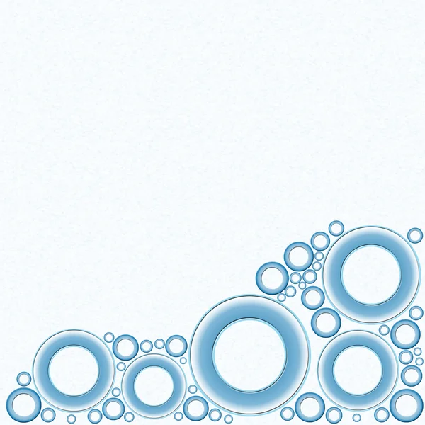 Fondo blanco con círculos azules en la parte inferior —  Fotos de Stock