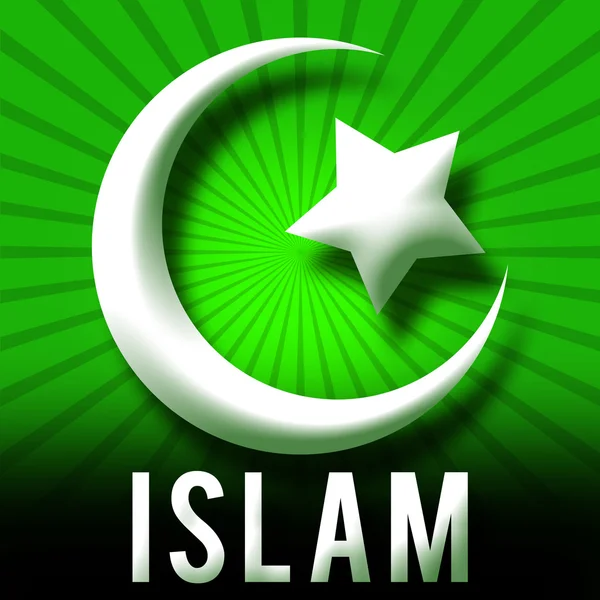 Islam Símbolo Green Burst — Foto de Stock