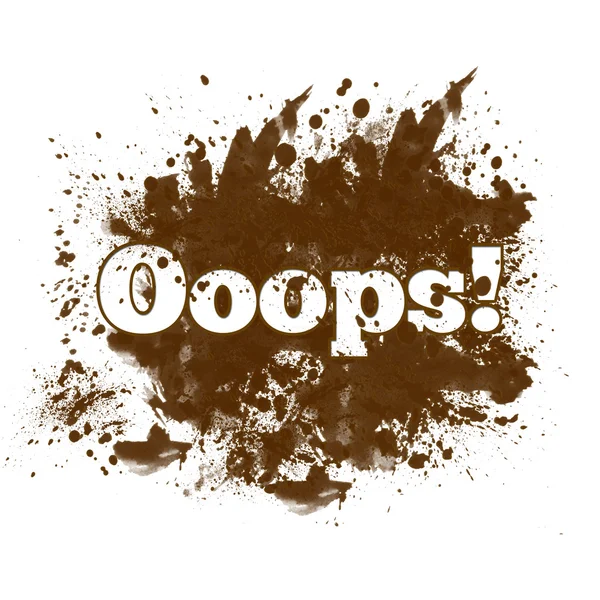 Ooops - brudny zmaza — Zdjęcie stockowe
