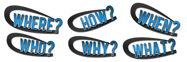 Questions Banner Blue — Stock Photo, Image