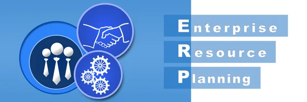 ERP μπλε πανό — Φωτογραφία Αρχείου