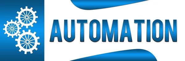 Automação Banner azul — Fotografia de Stock