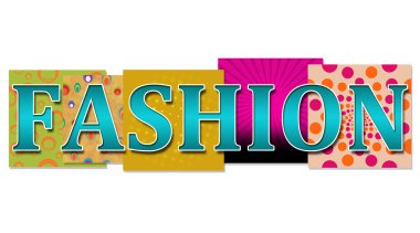Fashion Text with various background clipart