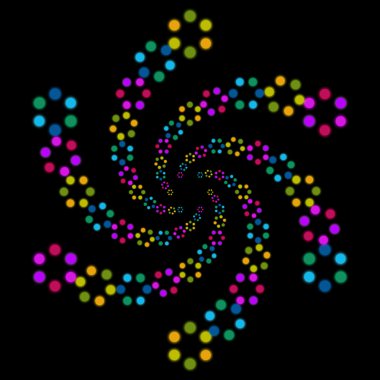 siyah zemin renkli elemanları ve tasarlamak