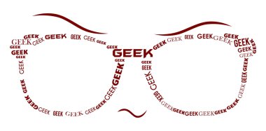 Geek gözlük - kırmızı