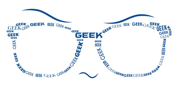 Geek specs - blauw — Stockfoto