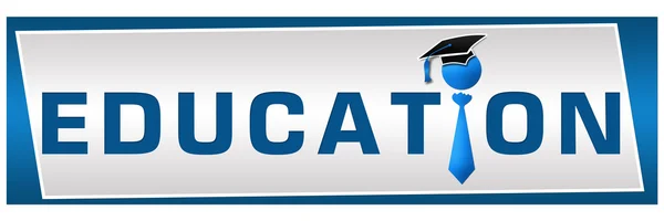 Oktatás kék banner — Stock Fotó