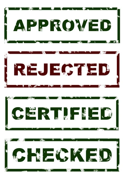 Stamps of Approved Rejected Checked Certified — Stock Photo, Image