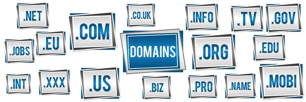 Domains Blue Grey Banner — Stock Photo, Image