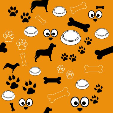 köpek desen kahverengi siyah beyaz