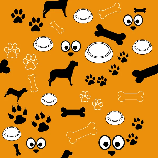 Dog Pattern Brown Black White — Stock Photo, Image