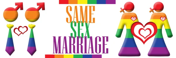 Aynı seks evlilik afiş — Stok fotoğraf