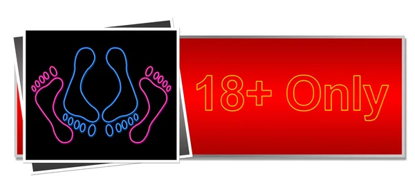 18 Only Red Black Neon — Stock Photo, Image