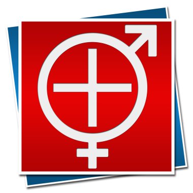 Sexual Health Sign Red Blue clipart