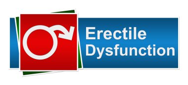 Erectile Dysfunction Blue Red Green Banner clipart