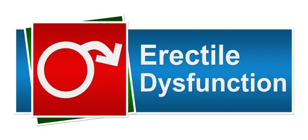 Erectiele disfunctie blauw rood groen banner — Stockfoto