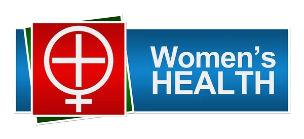 Kadın sağlığı kırmızı yeşil mavi bayrak — Stok fotoğraf