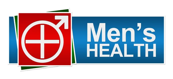 Férfi egészségügyi piros zöld kék banner — Stock Fotó