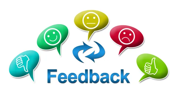 Feedback with Colourful Comments Symbol — Stock Photo, Image