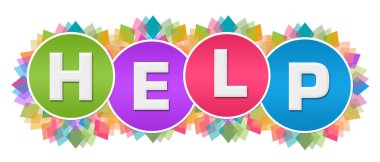 Renkli arkaplanda yazılmış yardım metni.