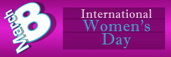 Womens Day Pink Blue Horizontal — Stock Photo, Image