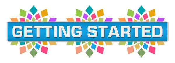 Getting Started Text Written Colorful Background — Stock Photo, Image