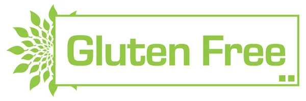 Texto Sin Gluten Escrito Sobre Fondo Verde —  Fotos de Stock