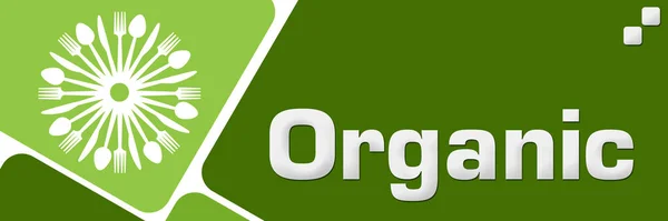 Organic Text Written Green Background — Stock Photo, Image