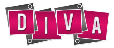 Pembe gri arkaplan üzerine yazılmış diva metni.